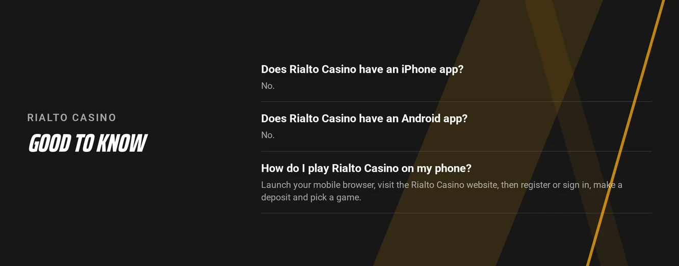 Read quick Rialto Casino answers