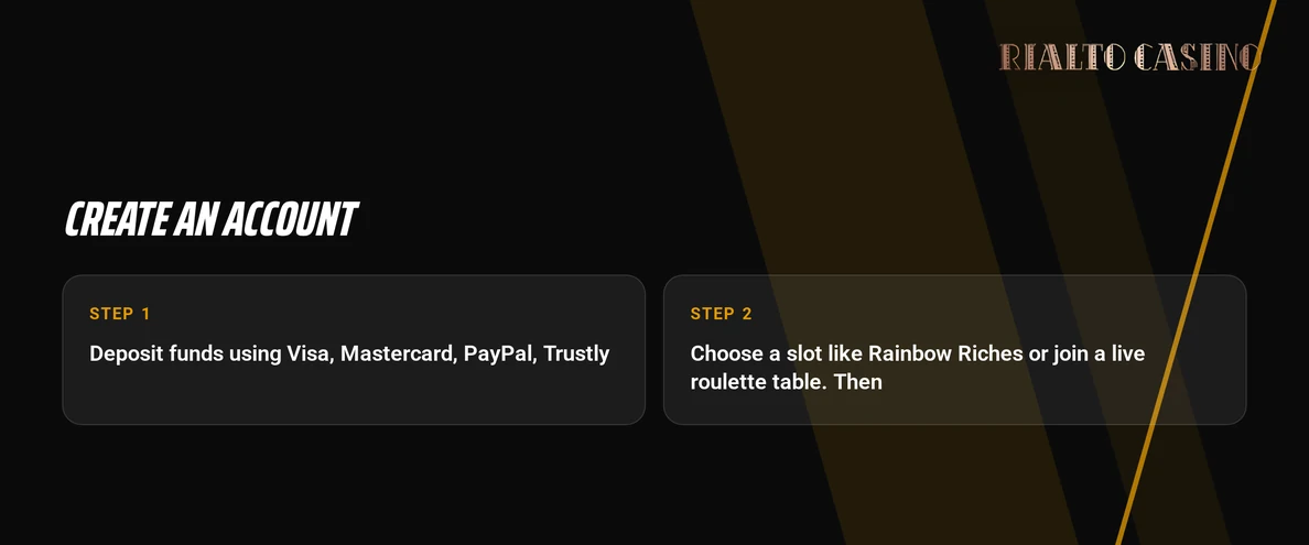 Create an account in steps